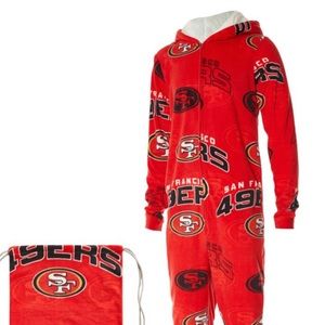 San Francisco 49ers unisex onesie with cinch bag NFL XL New sleepwear